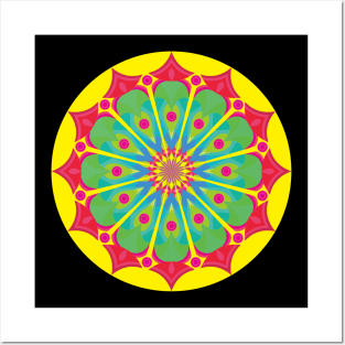Elegant Colorful Mandala Art Posters and Art